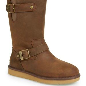 Ugg Brown/Beige Sutter Waterproof Buckle Boots
